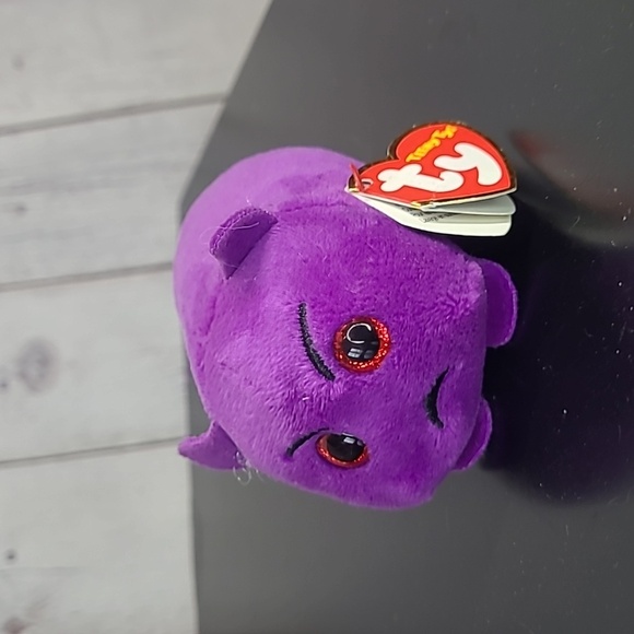 2017 Teeny Tys Beanie Baby Mini Devil Halloween Purple Plush Stuffed Animal Toy - Picture 3 of 14